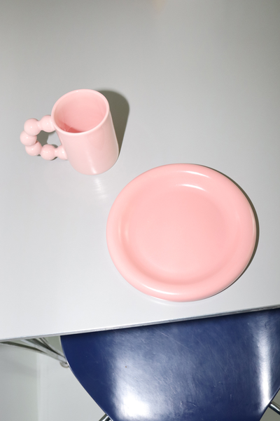 [MAEIRE] ARCH MUG(pink)/RING PLATE(pink) SET
