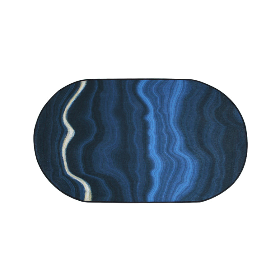 DAYDREAMER·デイドリーマーコリア | Line Deep Blue 楕円形チェアラグ