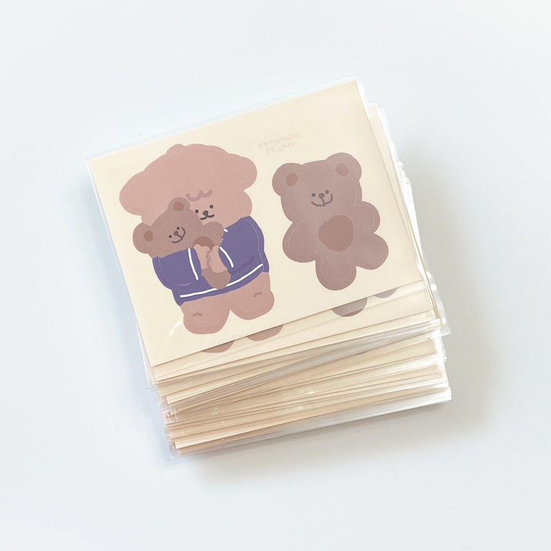 Teddy and Munten Removable Sticker