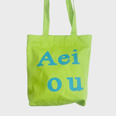 Aeiou Logo Bag (100% Cotton) Sparkling Lime