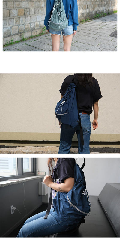 [HODU3"] 3Pockets Backpack Navy Blue