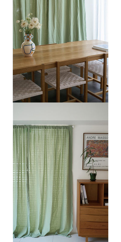 [E.PALETTE] Light Green Linen Curtain