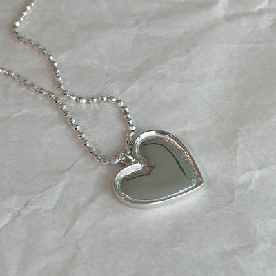 Cute Heart 20mm (sliver necklace)
