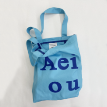 Aeiou Logo Bag (Cotton100%) Okinawa Blue