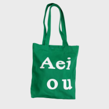 Aeiou Logo Bag (Cotton100%) Summer Green