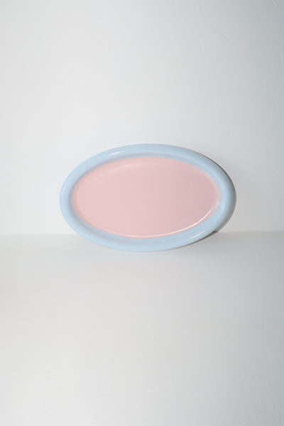 RING OVAL PLATE(SKY/PINK)