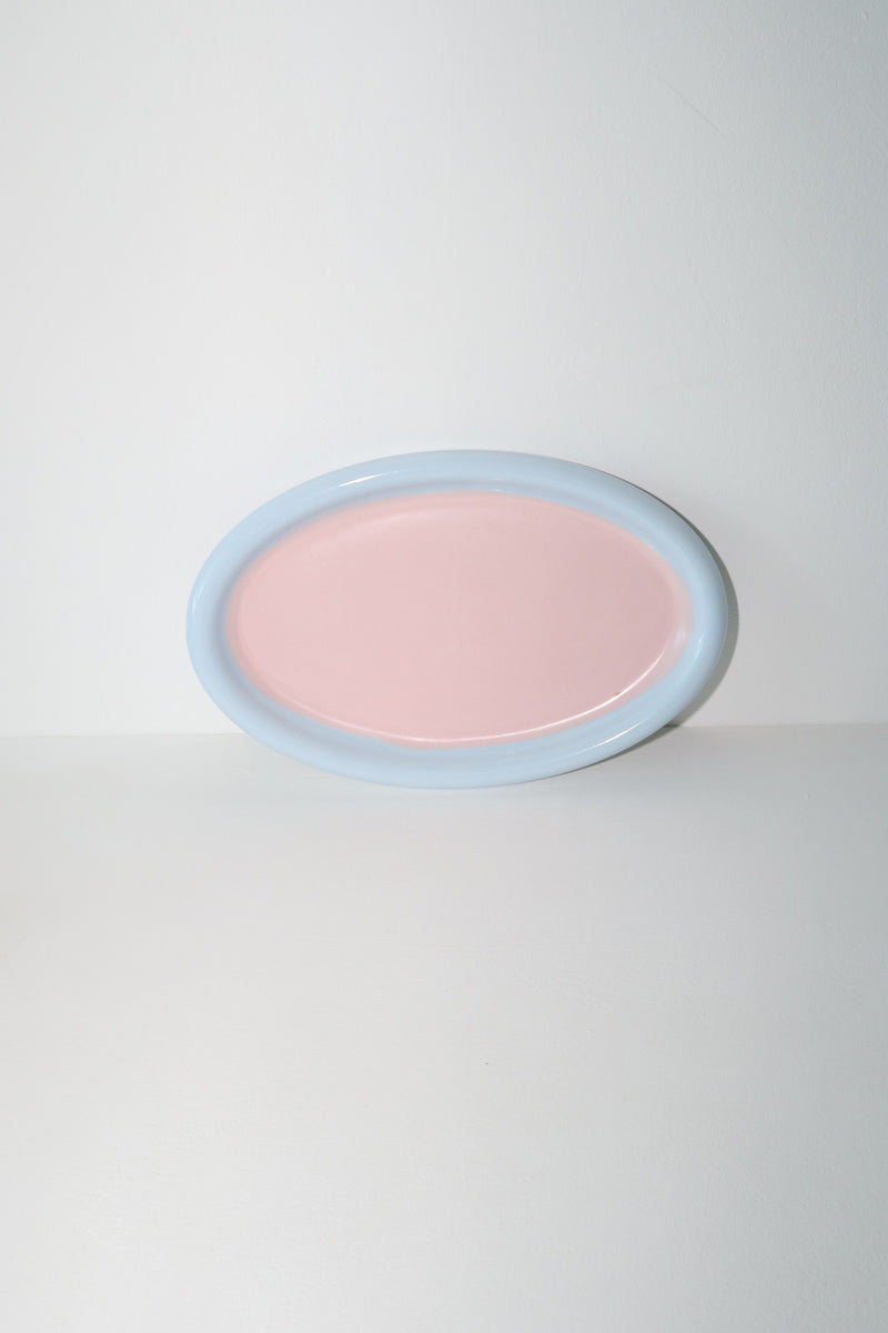 RING OVAL PLATE(SKY/PINK)