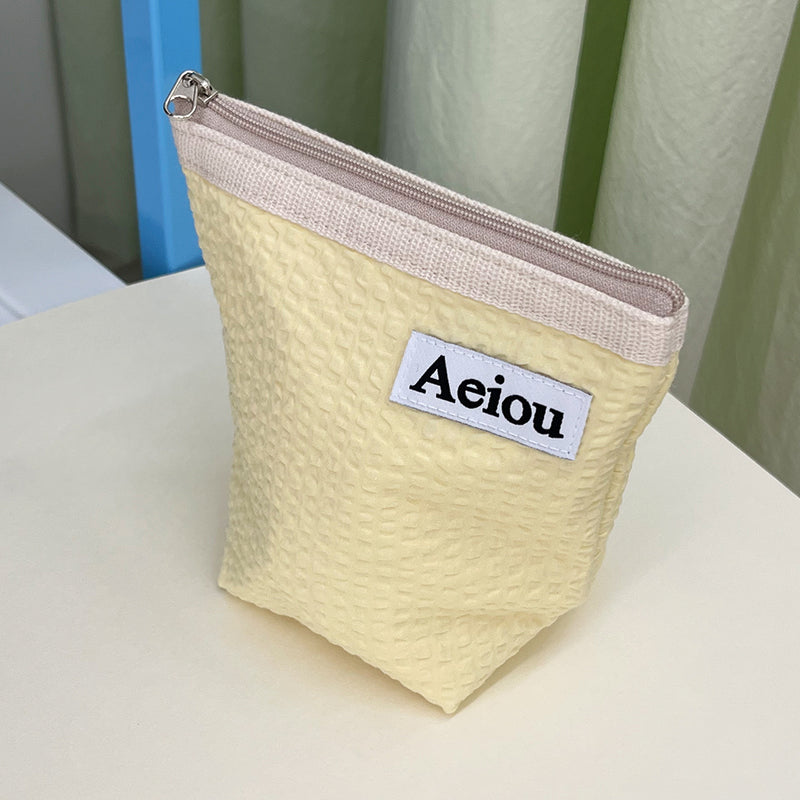 Aeiou Basic Pouch (M Size) Bubble Lemon