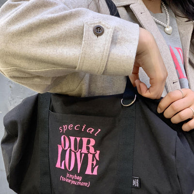 OUR LOVE Duffle Bag / Black