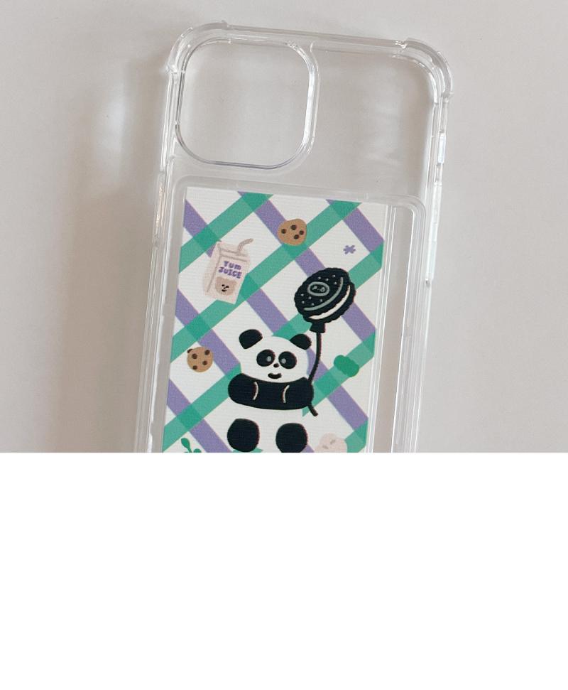 Bear Panda card storage type smartphone case