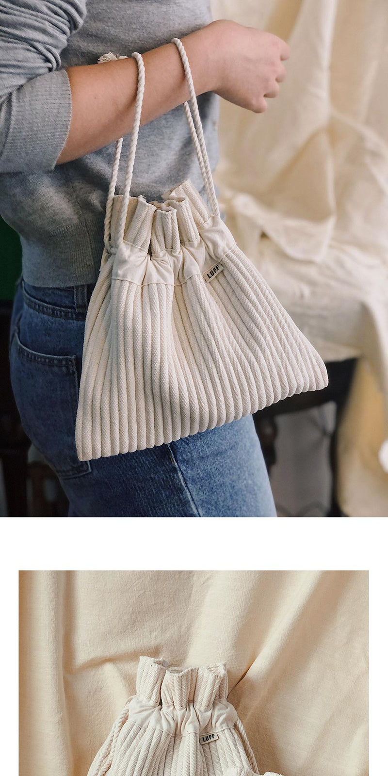 [HODU3"] cotton pouch Large