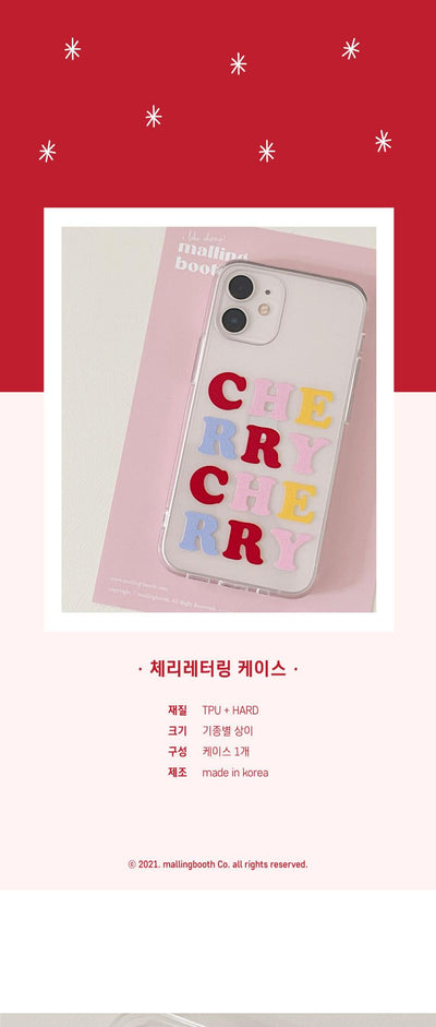 [12PM] Cherry lettering smartphone case