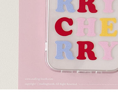 [12PM] Cherry lettering smartphone case