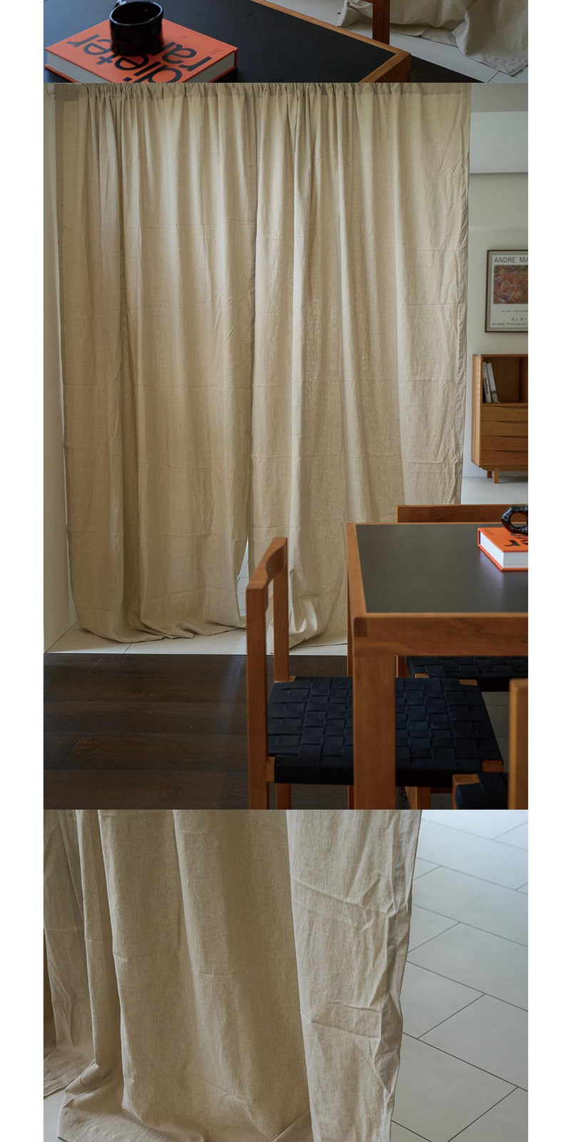 [E.PALETTE] Oatmeal Linen Curtain