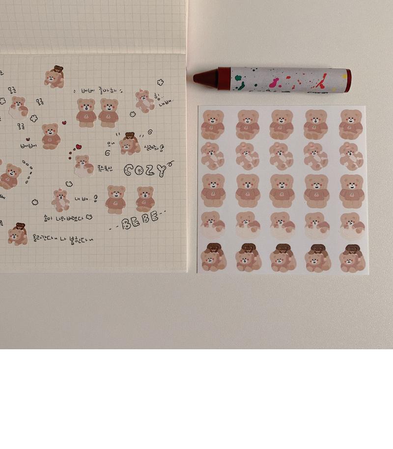 [ROOM 618] Diary Deco Sticker Pack Fluffy bebe