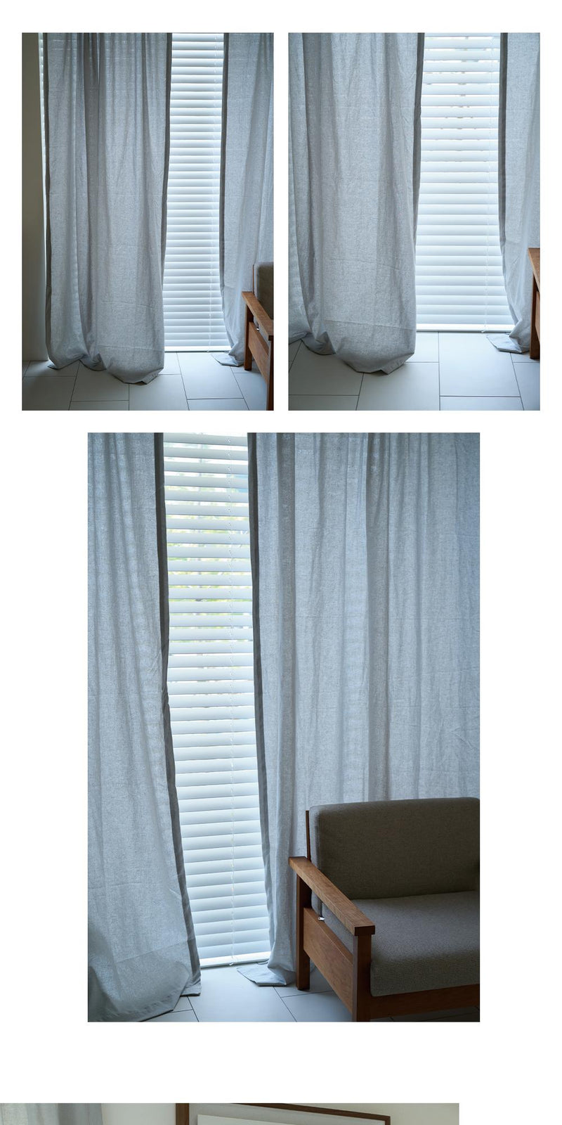 [E.PALETTE] Gray Linen Curtain