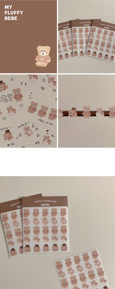 [ROOM 618] Diary Deco Sticker Pack Fluffy bebe