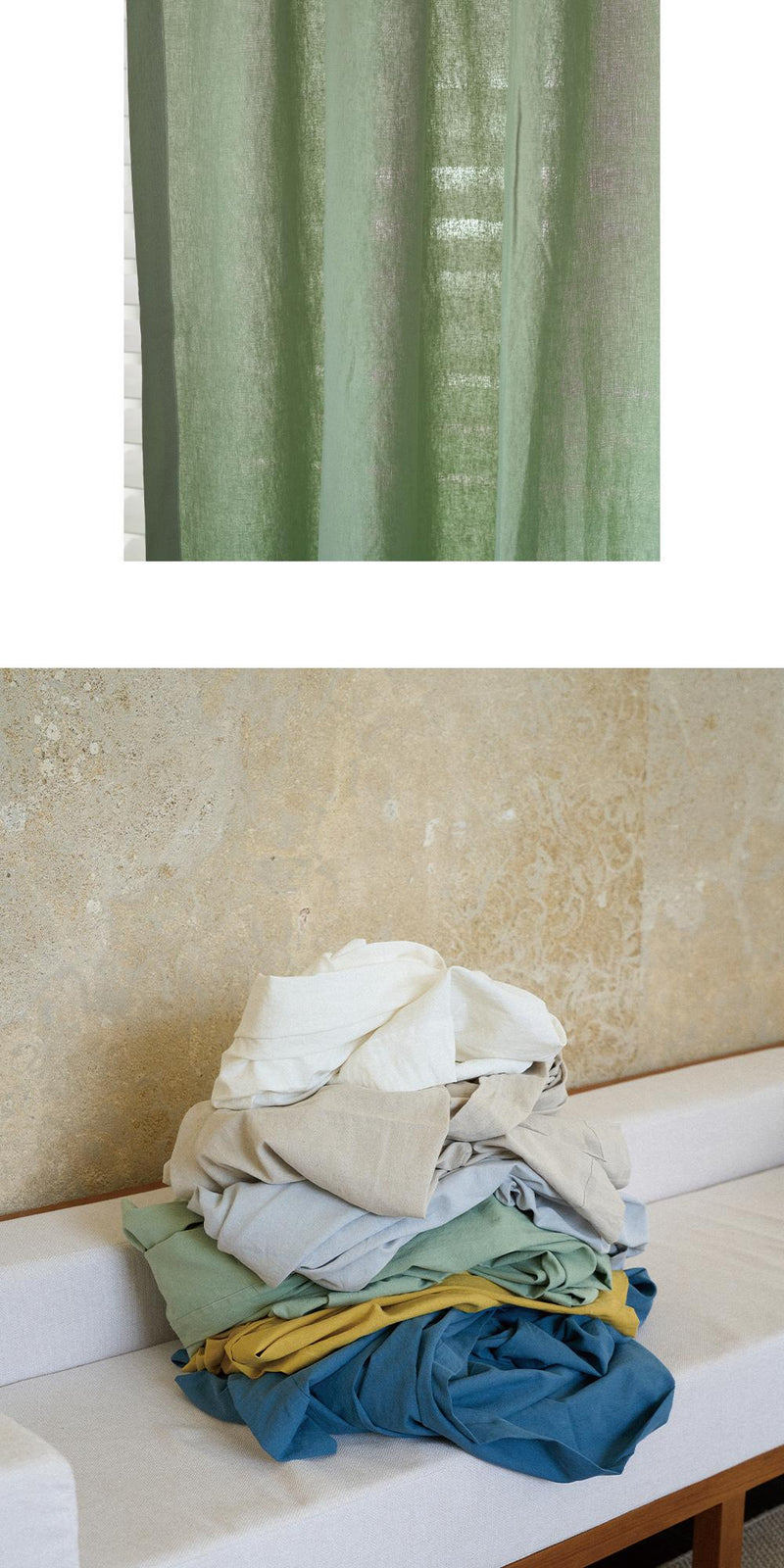 [E.PALETTE] Light Green Linen Curtain