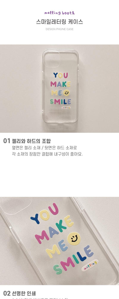 Smile lettering smartphone case