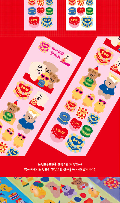 Let's spend time with cake seal sticker