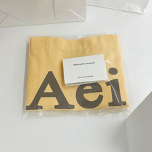 [POMOUL] Aeiou Logo Bag (Cotton100%) Baked Nuts