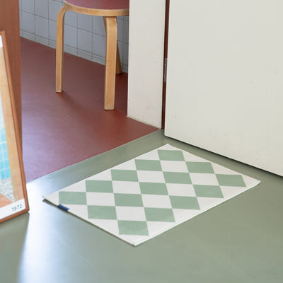 [HODU3"] Diamond Tile Floor Mat Mint Green 3sizes
