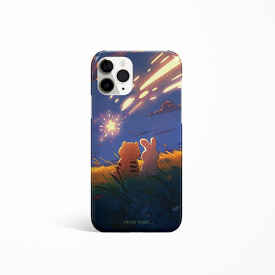 Ddoongrang Forest Fat Tiger and Shooting Star iPhone Case