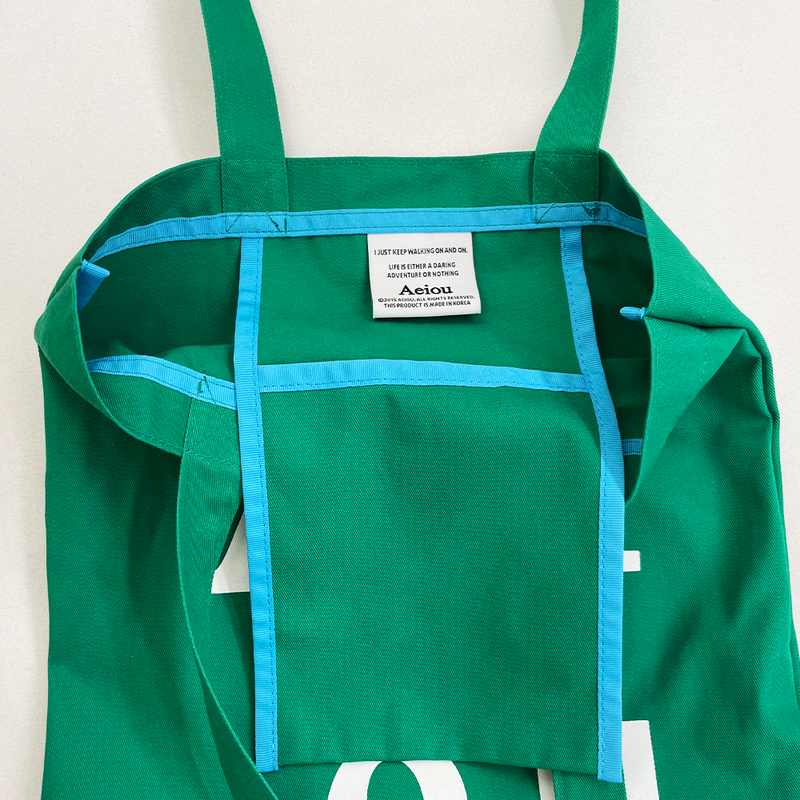Aeiou Logo Bag (Cotton100%) Summer Green