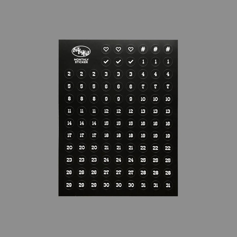 [ROOM 618] Monthly Sticker_Black