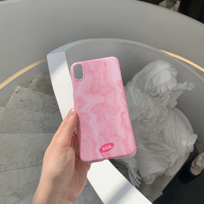 [HODU3"] Pink Marble Hard Case