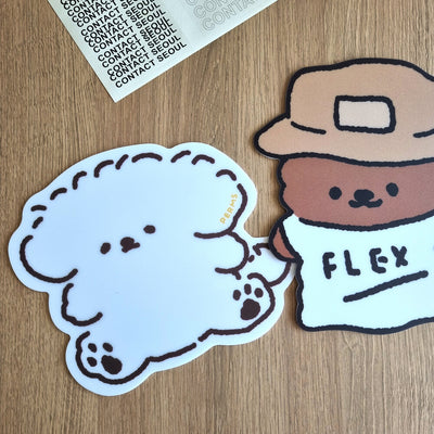[HOLIDAY TIME] マウスパッド FLEX / ふわふわPERM DOG
