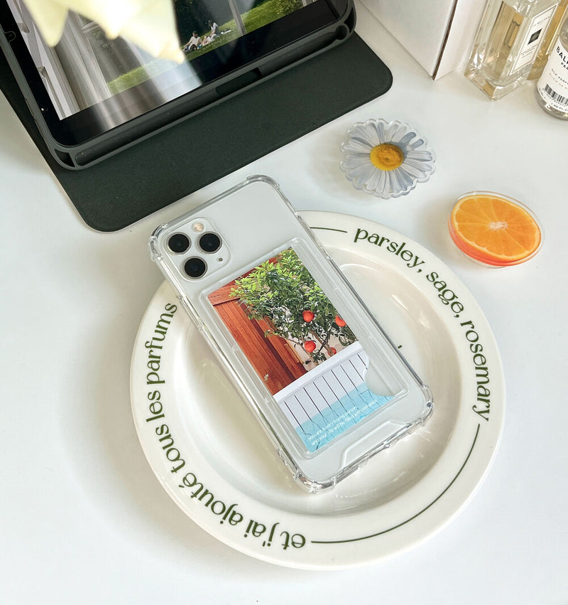 Card storage smartphone case Spring of Jeju