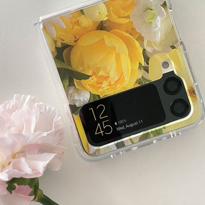 Yellow Flowers2 Z Flip3/4 Gel Hard Case