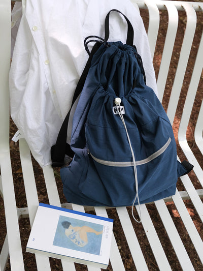 3Pockets Backpack Navy Blue