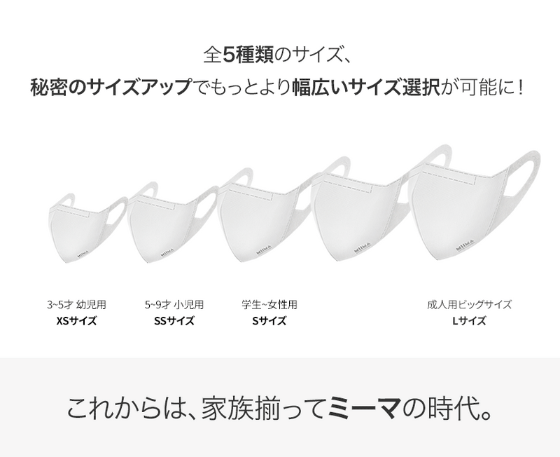 Mima Mask Slim Household Mask White M Size 50 Pieces Set