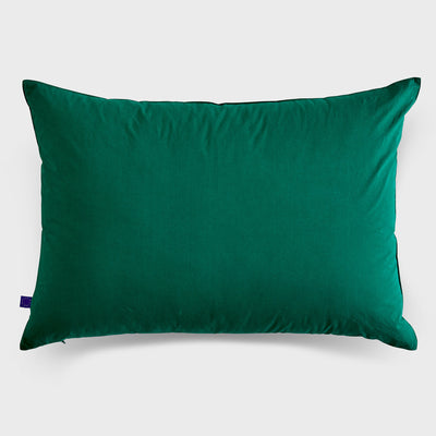 Green ソリッド レイヤード枕カバー 2material