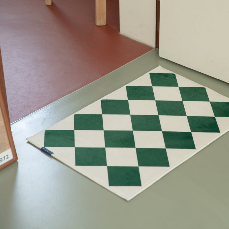 Diamond Tile Floor Mats Green