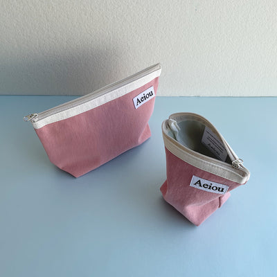 Aeiou Basic Pouch (L Size) Stockholm Pink