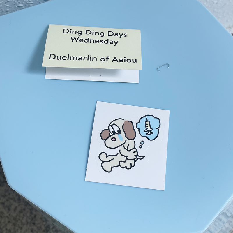 Ding Ding Days Sticker/Wednesday Set of 6