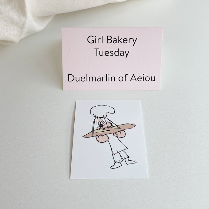 [MAEIRE] Girl Bakery ステッカー／Tuesday 6枚セット
