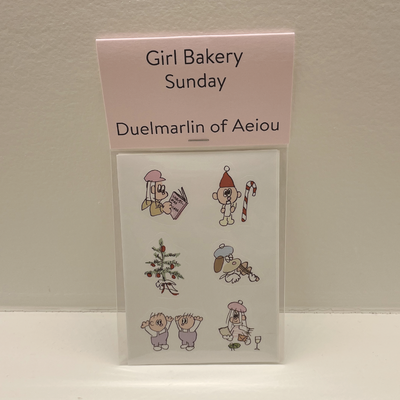 Girl Bakery sticker/Sunday 2 sheets set