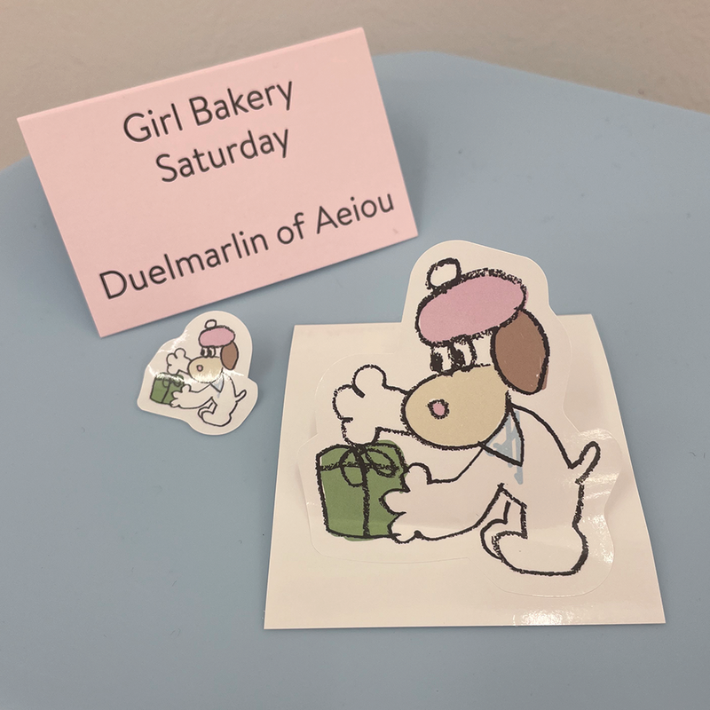 Girl Bakery sticker/Saturday set of 6