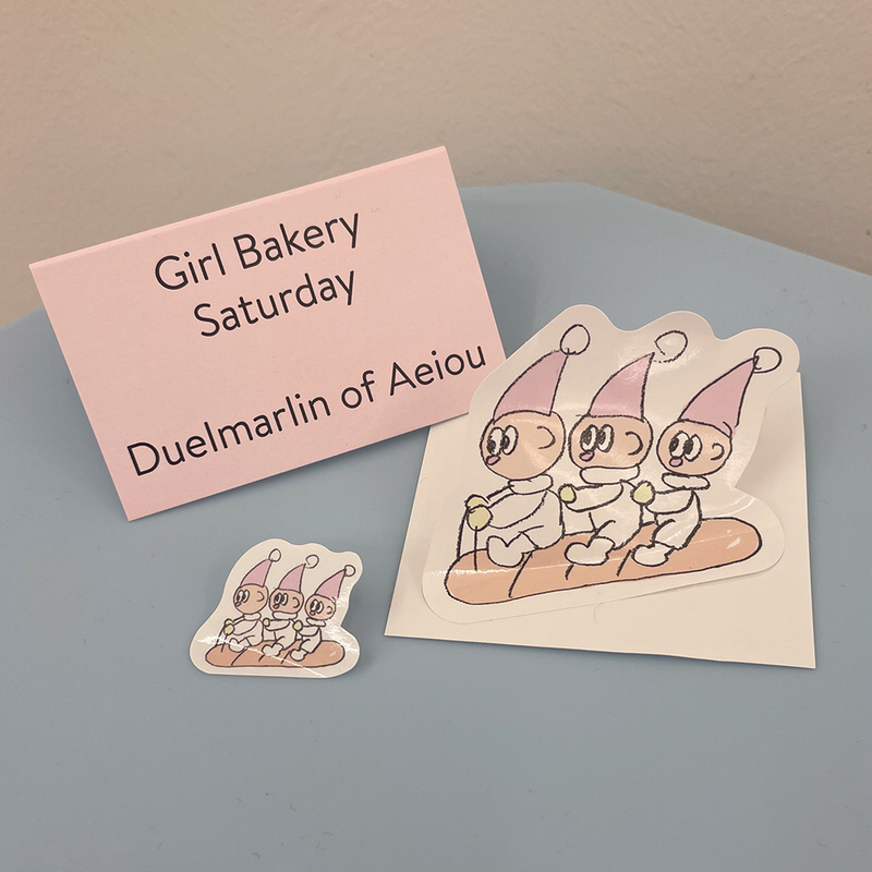 Girl Bakery sticker/Saturday set of 6