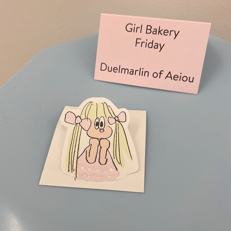 Girl Bakery sticker/Friday 6 sheets set