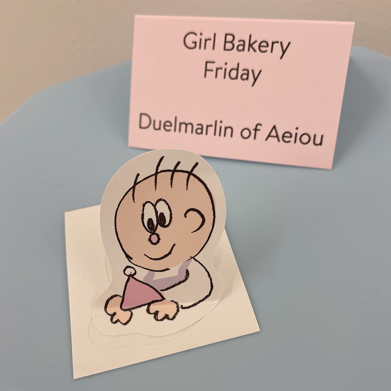 Girl Bakery sticker/Friday 6 sheets set