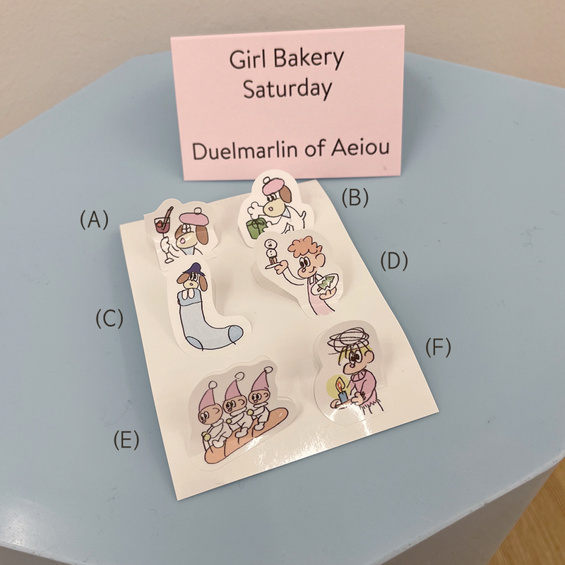 Girl Bakery ステッカー／Saturday 2枚セット