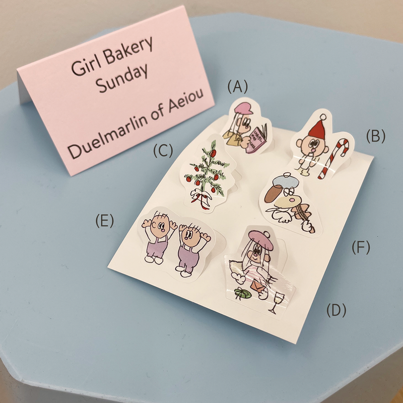 Girl Bakery sticker/Sunday 2 sheets set