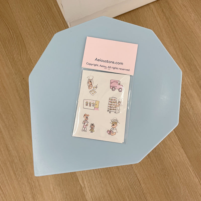 [ROOM 618] Girl Bakery sticker/Monday 2 sheets set