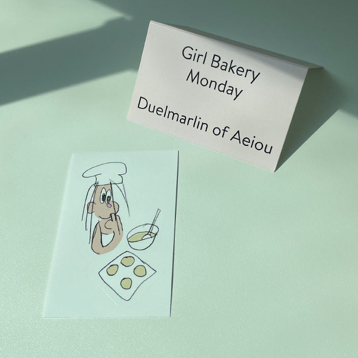 Girl Bakery sticker/Monday 6 sheets set