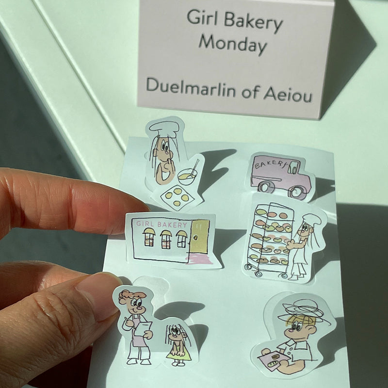 Girl Bakery ステッカー／Monday 2枚セット